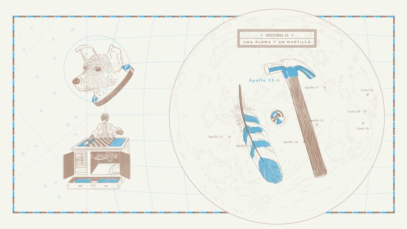 Una pluma y un martillo